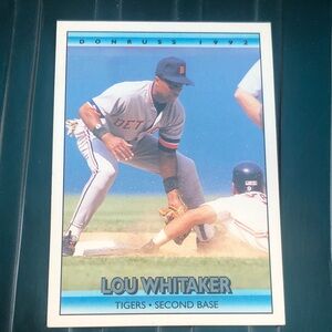 Russ 1992 Lou Whitaker Trading Card - Blue and White